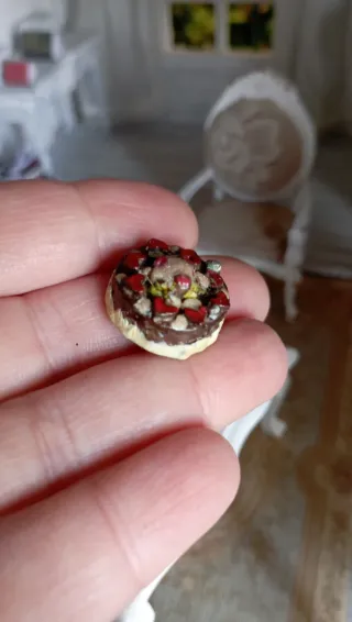 Alzatina e torta miniatura 1:12