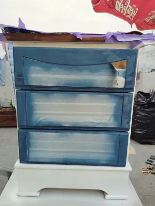 Mesitas de noche restauradas madera