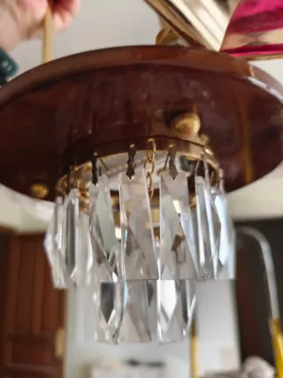 Lámpara de techo cristal y metal