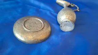 Jarro e Prato Metal Vintage