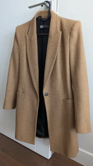 Abrigo Zara Lana Beige
