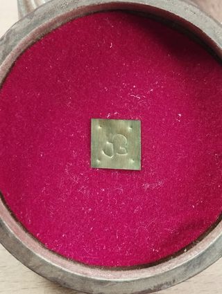 Caixa Madeira com Tampo Latão Art Deco Vintage