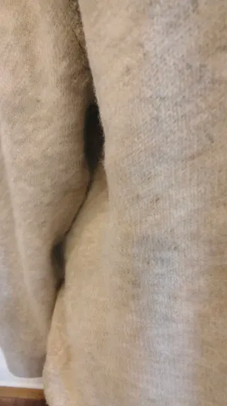 Chaqueta punto beige