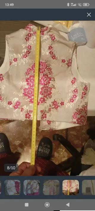 Traje Saragüell Niño Oro y Rosa