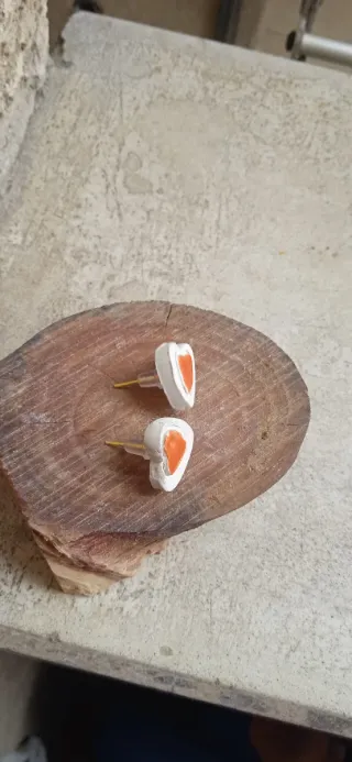 Pendientes Corazón Cerámica Artesanales