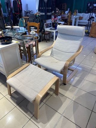 Sillón Poäng IKEA Beige y Marrón