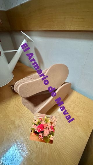 Botines de piel con cuña Vintage