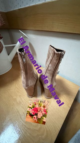 Botines de piel con cuña Vintage