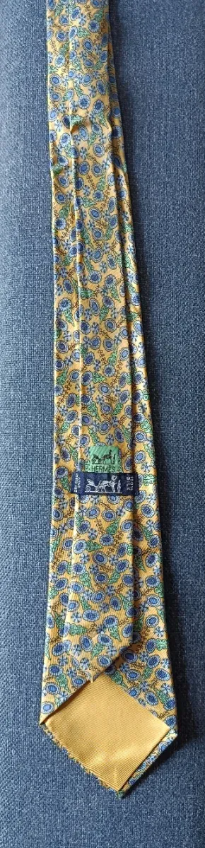Corbata Hermes Azul y Amarillo