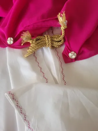 Traje de Romana Talla Única Rosa y Blanco