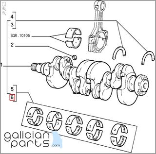 Pack cojinetes bancada 0,508 Fiat Uno Turbo /Punto