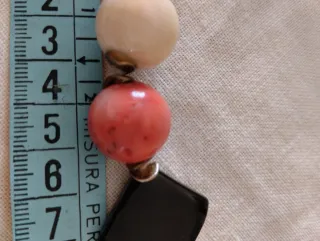 Bracciale artigianale corallo grezzo e onice.