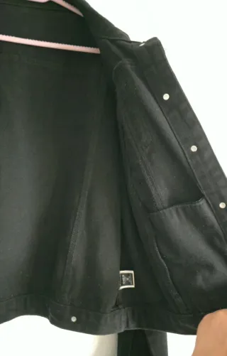 Cazadora vaquera negra mujer