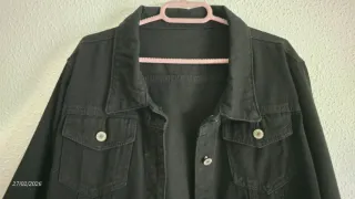 Cazadora vaquera negra mujer