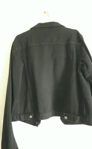 Cazadora vaquera negra mujer