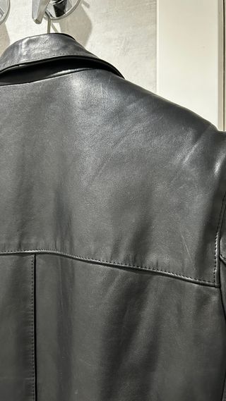 Chaqueta de piel 3/4 negra