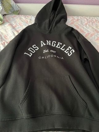 Sudadera Pull and Bear Negra Talla XS