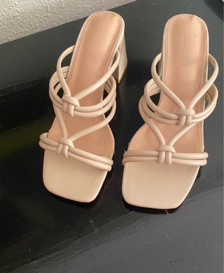 Sandalias BUONARROTTI tacón beige