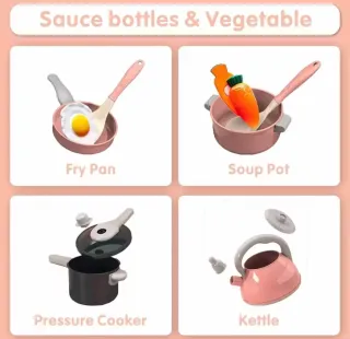 Set Cucina Giocattolo per Bambini 59 Pezzi