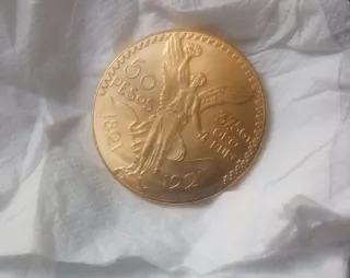 Vendo Moneda 50 Pesos Baño Oro 18k Colección
