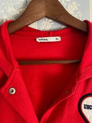 Chaqueta Beisbolera Lefties Roja y Blanca Talla XL