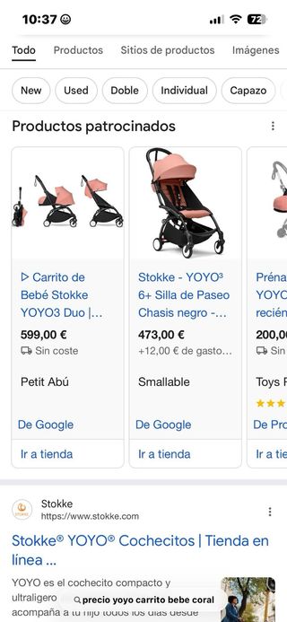 Carrito YOYO Babyzen color coral