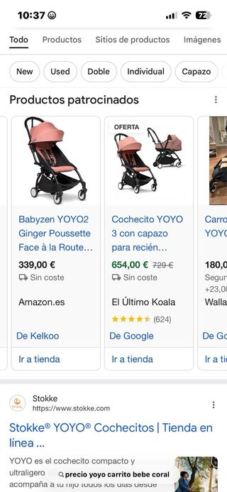 Carrito YOYO Babyzen color coral