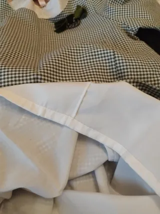 Vestido cuadros verde y blanco