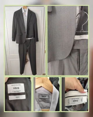 Traje gris/verde
