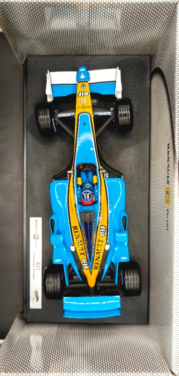 Miniature F1 Renault R23 – Fernando Alonso 2003, Hot Wheels 1/18, Occasion