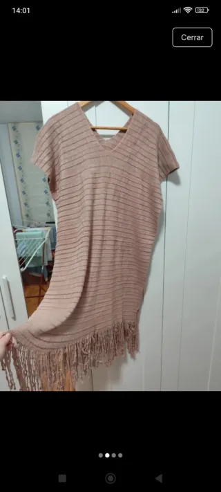 Poncho de punto talla única