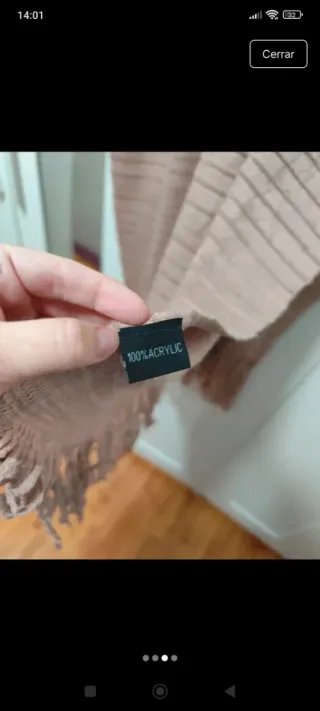 Poncho de punto talla única