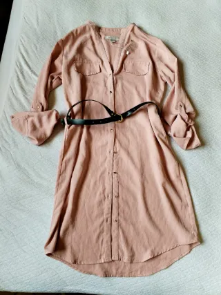 Abito chemisier rosa taglia unica