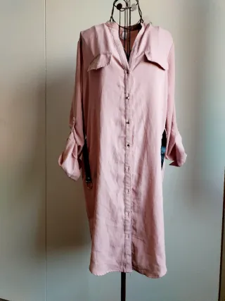 Abito chemisier rosa taglia unica
