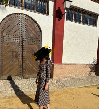 Conjunto cuadros falda y top