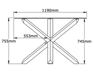 Mesa Comedor AGERBY de Cristal y Madera