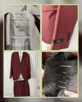 Traje Jack & Jones Rojo Talla M