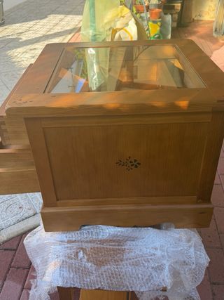 Mesa de centro madera y cristal