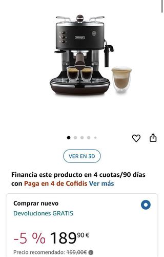 Cafetera Espresso DeLonghi ECOV311.BK