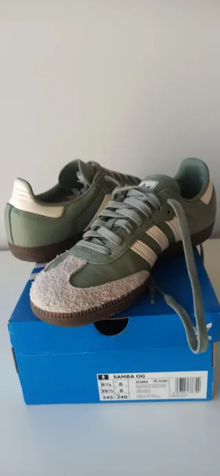 Adidas Samba OG Verde/Gris Talla 39 ⅓