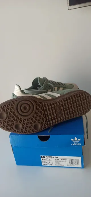 Adidas Samba OG Verde/Gris Talla 39 ⅓