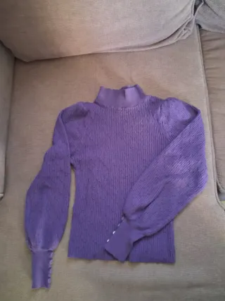 Jersey de punto morado mujer