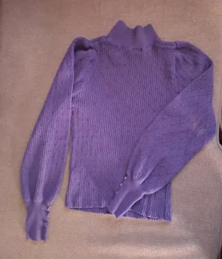 Jersey de punto morado mujer