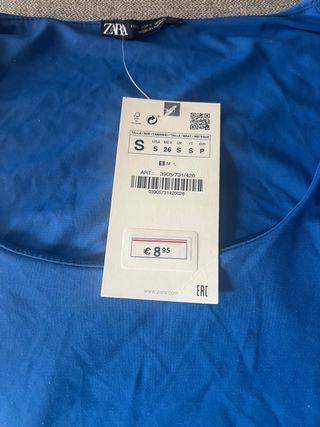 Camiseta Zara Azul Talla S