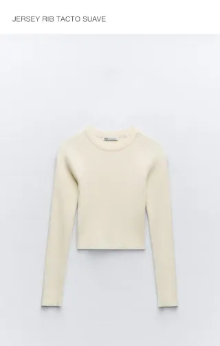 Jersey Zara Tácto Suave Beige M