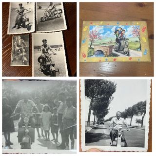 6 foto Lambretta e cartolina