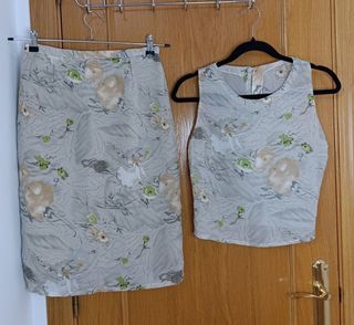 Conjunto falda y blusa verano señora retro vintage