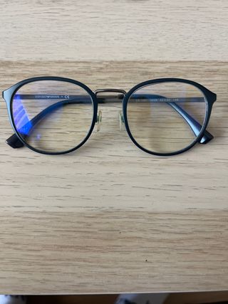 Montura Gafas Emporio Armani Negra y Plateada
