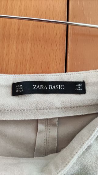 Falda midi Zara beige Talla M