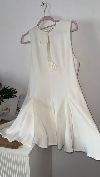 Vestido Zara Blanco Talla L Nuevo